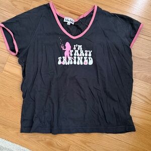 Lady Dutch Cotton Graphic Tee - size large